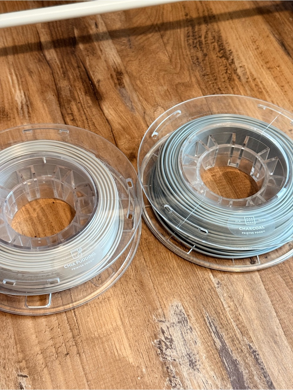 2 Spools 3D Printer Filament - Chia Pudding & Charcoal